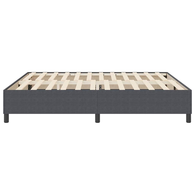 vidaXL Boxrugós ágy Sötétszürke 180 x 200 cm Bársony anyag