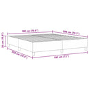 vidaXL Platform ágykeret Sötétszürke 180 x 200 cm Bársonyos szövet