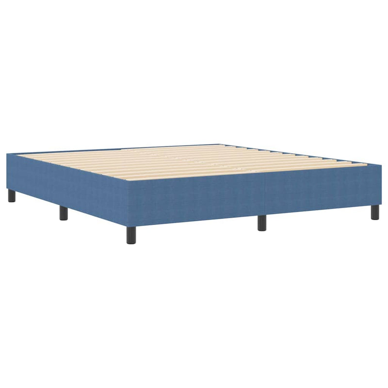 vidaXL Boxrugós ágy Kék 180 x 200 cm Bársony anyag