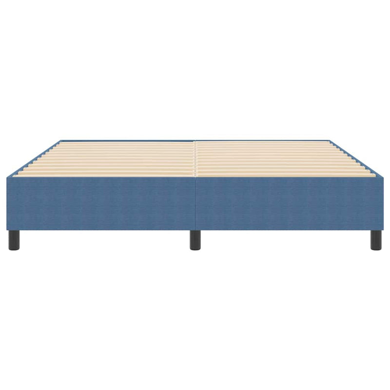 vidaXL Boxrugós ágy Kék 180 x 200 cm Bársony anyag