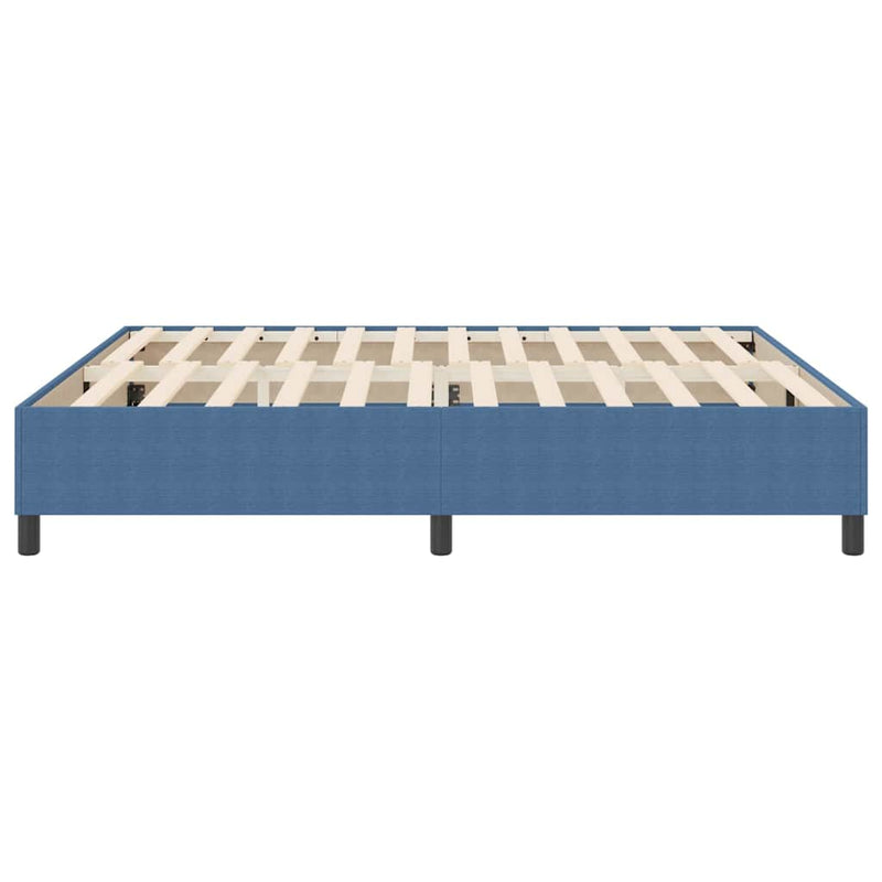 vidaXL Boxrugós ágy Kék 180 x 200 cm Bársony anyag
