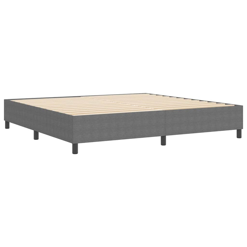 vidaXL Boxrugós ágy Világosszürke 200 x 200 cm Bársony anyag
