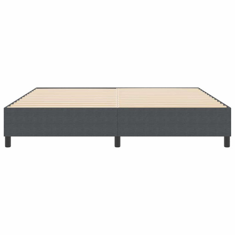 vidaXL Boxrugós ágy Sötétszürke 200 x 200 cm Bársony anyag