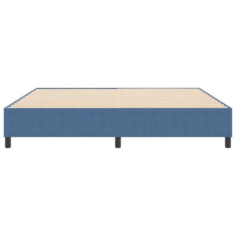 vidaXL Boxrugós ágy Kék 200 x 200 cm Bársony anyag