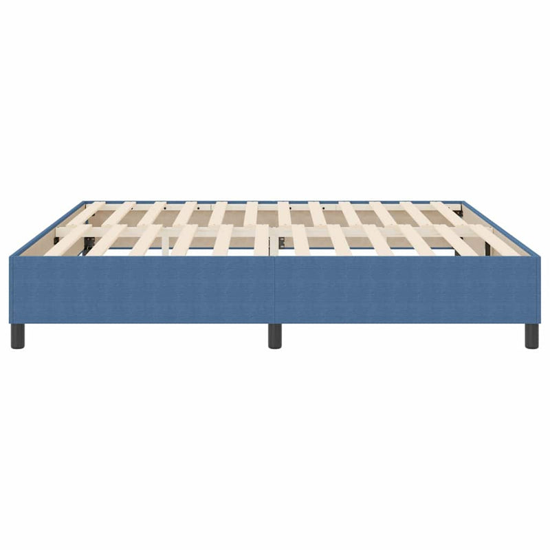 vidaXL Boxrugós ágy Kék 200 x 200 cm Bársony anyag