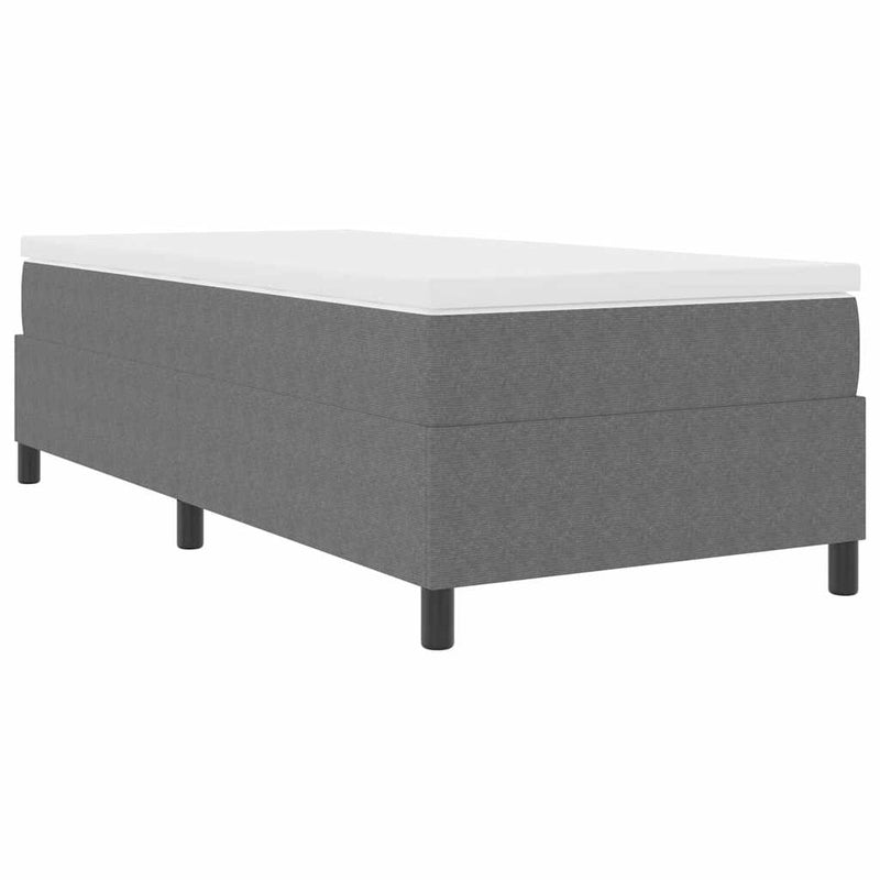 vidaXL Boxrugós ágy Világosszürke és fehér 203 x 80 x 60 cm
