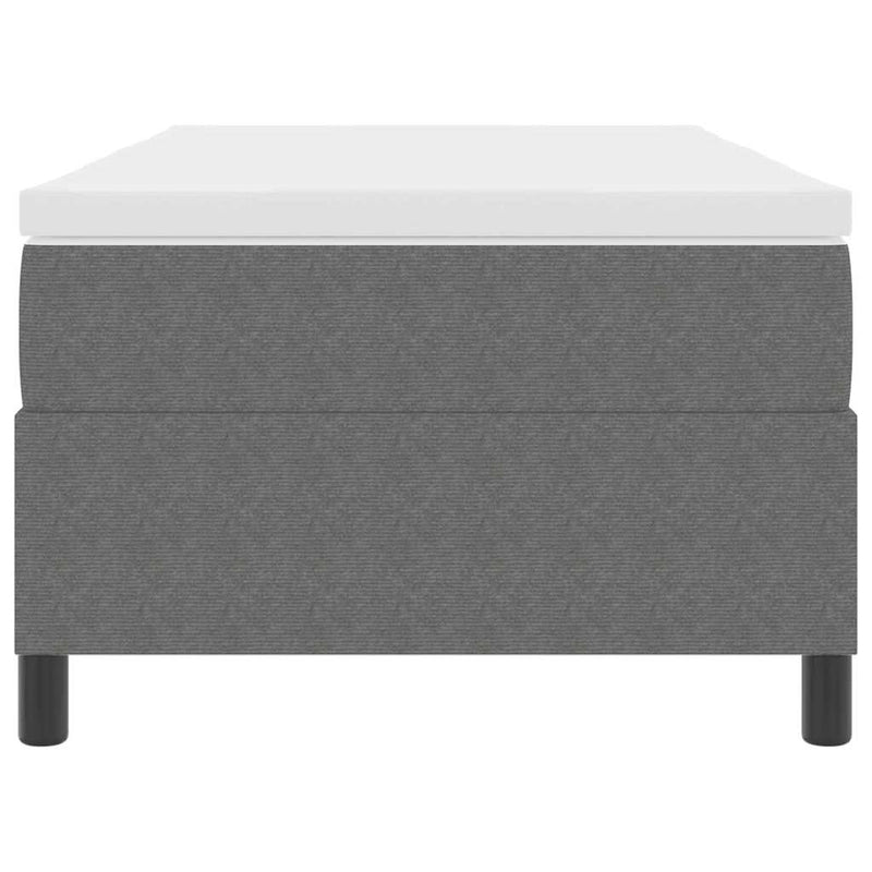 vidaXL Boxrugós ágy Világosszürke és fehér 203 x 80 x 60 cm