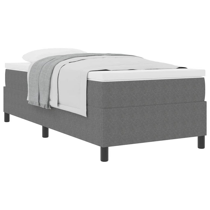 vidaXL Boxrugós ágy Világosszürke és fehér 203 x 80 x 60 cm