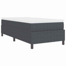 vidaXL Boxrugós ágy Sötétszürke és Fehér 80 x 200 cm Bársonyos szövet
