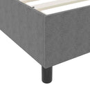 vidaXL Boxrugós ágy Világosszürke és fehér 90 x 190 cm