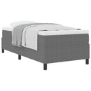 vidaXL Boxrugós ágy Világosszürke és fehér 90 x 190 cm