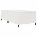 vidaXL Boxrugós ágy Krém és fehér 90 x 190 cm Bársonyos szövet