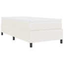 vidaXL Boxrugós ágy Krém és fehér 90 x 190 cm Bársonyos szövet