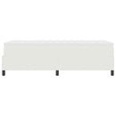 vidaXL Boxrugós ágy Krém és fehér 90 x 190 cm Bársonyos szövet