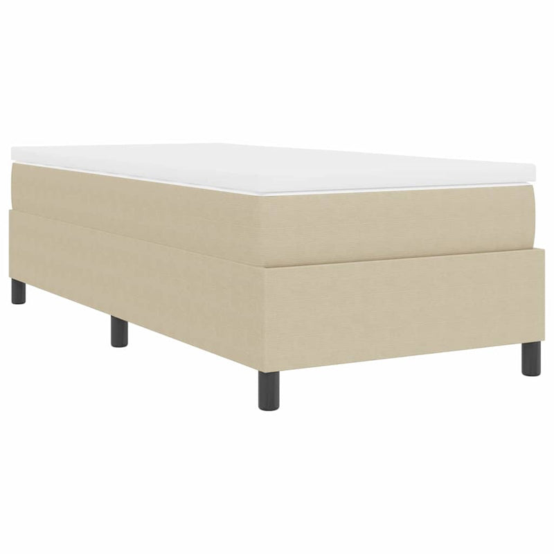 vidaXL Boxrugós ágy Világosszürke és fehér 193 x 90 x 60 cm