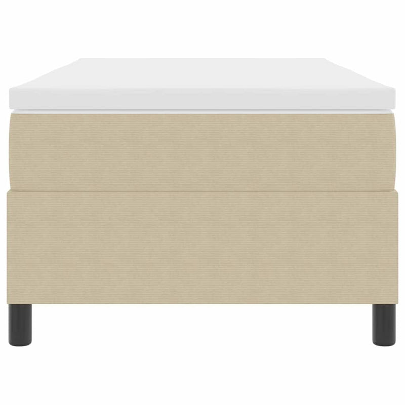 vidaXL Boxrugós ágy Világosszürke és fehér 203 x 90 x 60 cm