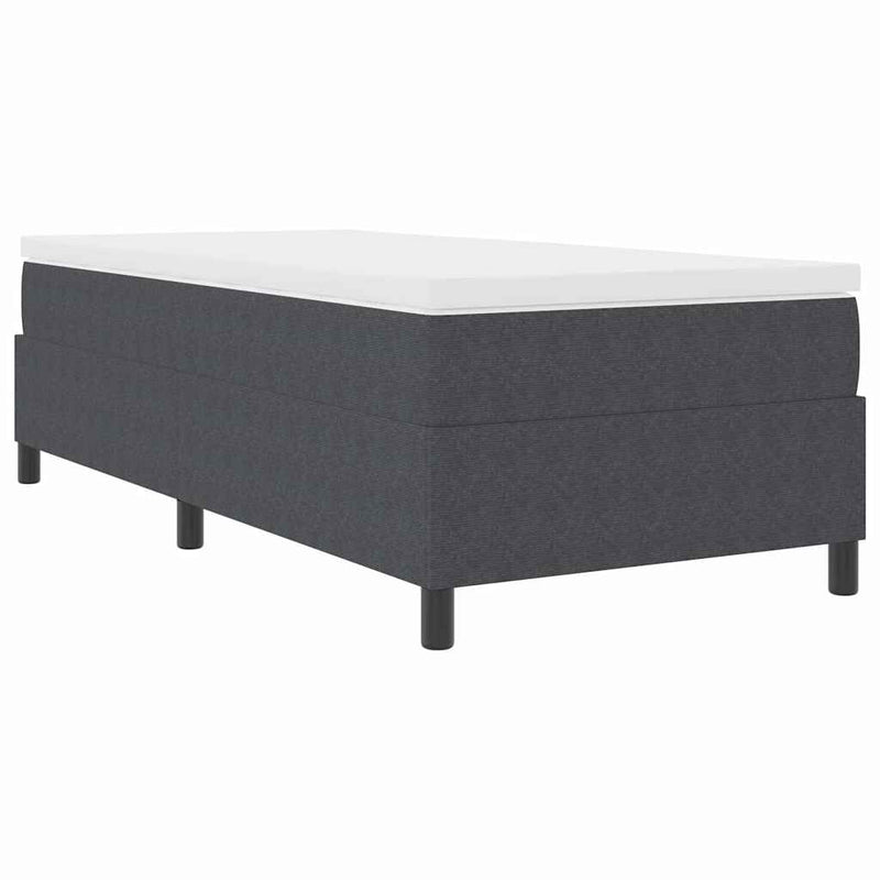 vidaXL Boxrugós ágy Sötétszürke és Fehér 203 x 100 x 60 cm