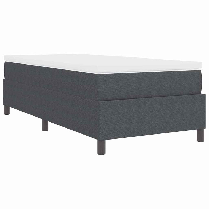 vidaXL Boxrugós ágy Sötétszürke és Fehér 203 x 100 x 60 cm