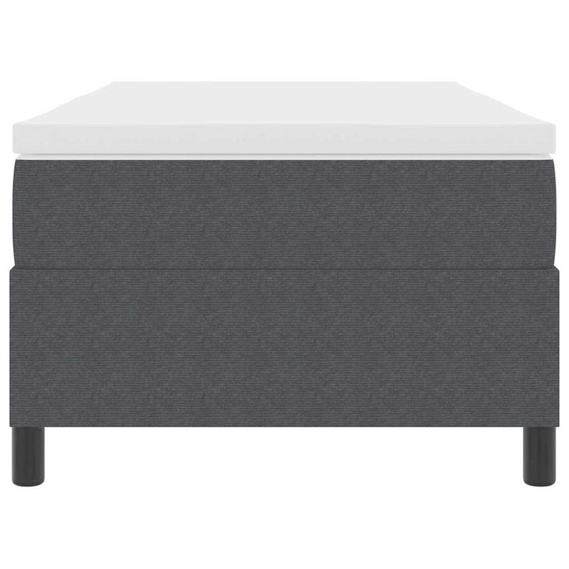vidaXL Boxrugós ágy Sötétszürke és Fehér 203 x 100 x 60 cm