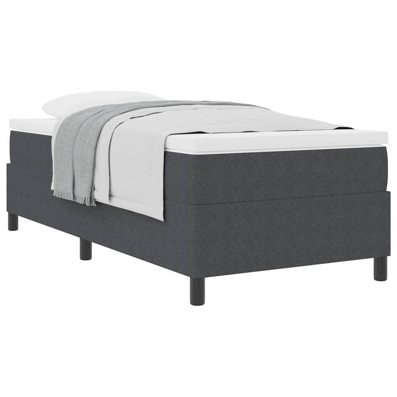 vidaXL Boxrugós ágy Sötétszürke és Fehér 203 x 100 x 60 cm