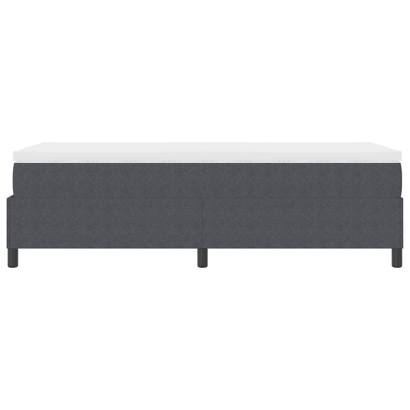 vidaXL Boxrugós ágy Sötétszürke és Fehér 203 x 100 x 60 cm