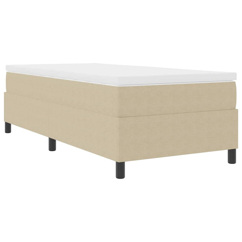 vidaXL Boxrugós ágy Világosszürke és fehér 203 x 100 x 60 cm