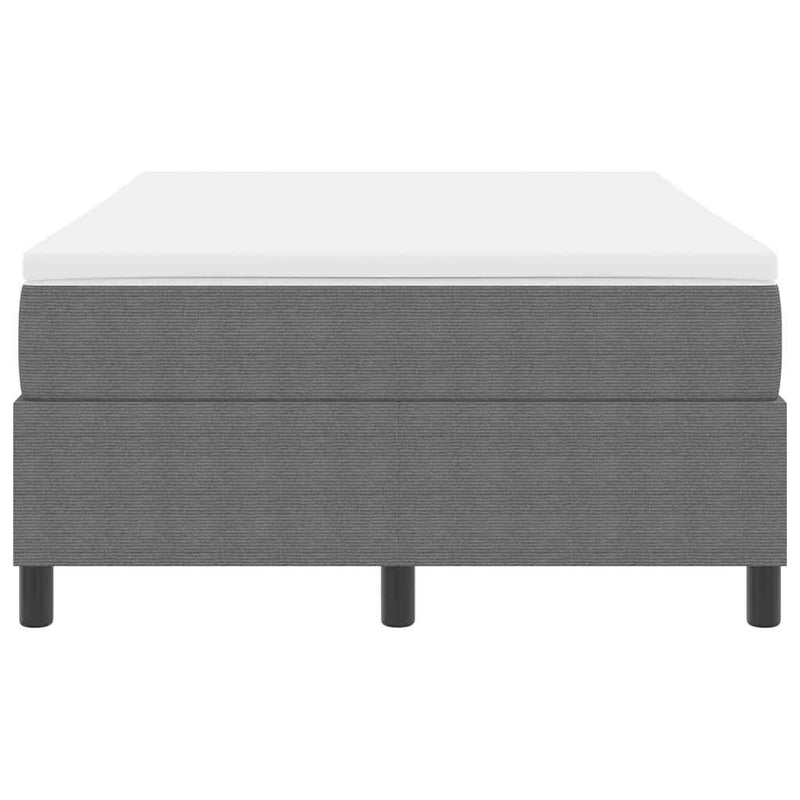 vidaXL Boxrugós ágy Világosszürke és fehér 120 x 200 cm