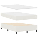 vidaXL Boxrugós ágy Krém és fehér 120 x 200 cm Bársonyos szövet