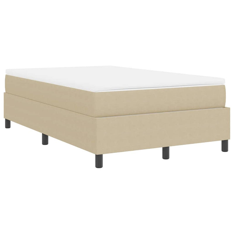 vidaXL Boxrugós ágy Világosszürke és fehér 203 x 120 x 60 cm