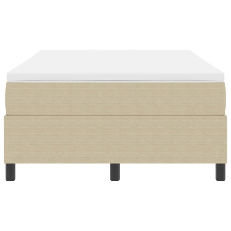vidaXL Boxrugós ágy Világosszürke és fehér 203 x 120 x 60 cm