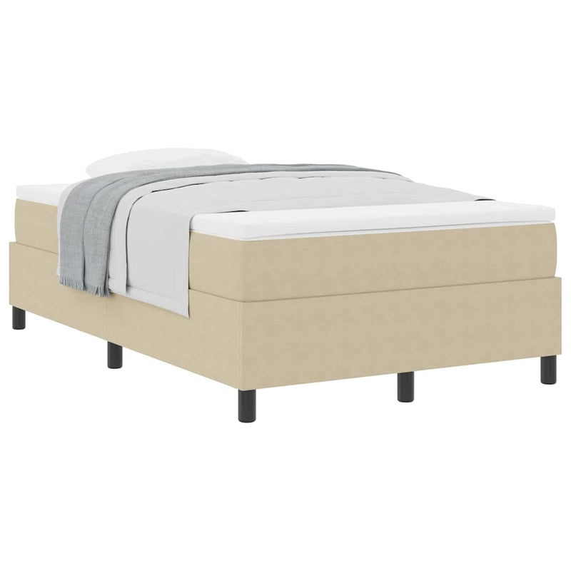 vidaXL Boxrugós ágy Világosszürke és fehér 203 x 120 x 60 cm
