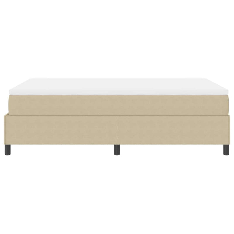 vidaXL Boxrugós ágy Világosszürke és fehér 203 x 120 x 60 cm