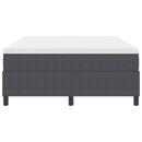 vidaXL Boxrugós ágy Sötétszürke és Fehér 140 x 190 cm Bársonyos szövet
