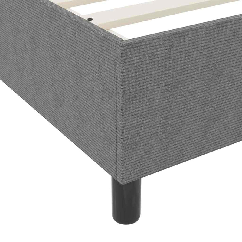 vidaXL Boxrugós ágy Világosszürke és fehér 203 x 140 x 60 cm