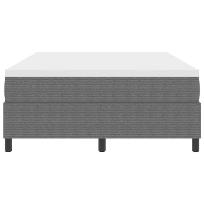 vidaXL Boxrugós ágy Világosszürke és fehér 203 x 140 x 60 cm