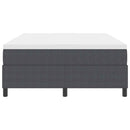 vidaXL Boxrugós ágy Sötétszürke és Fehér 203 x 140 x 60 cm