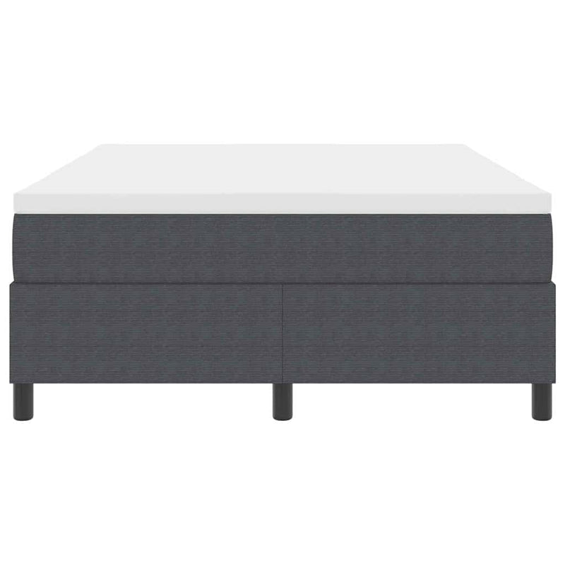 vidaXL Boxrugós ágy Sötétszürke és Fehér 203 x 140 x 60 cm
