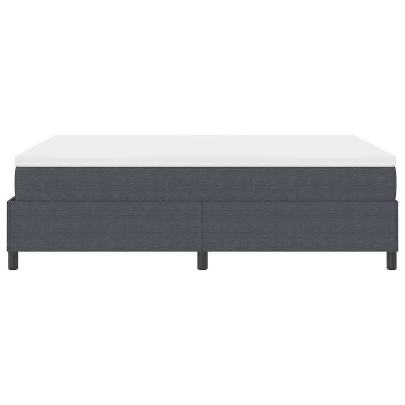 vidaXL Boxrugós ágy Sötétszürke és Fehér 203 x 140 x 60 cm