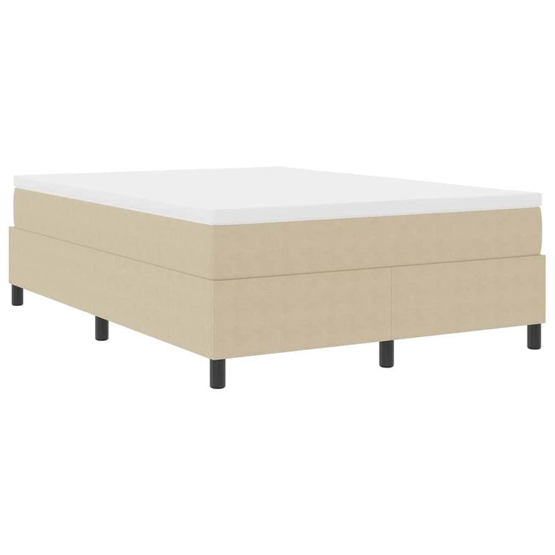 vidaXL Boxrugós ágy Világosszürke és fehér 203 x 140 x 60 cm