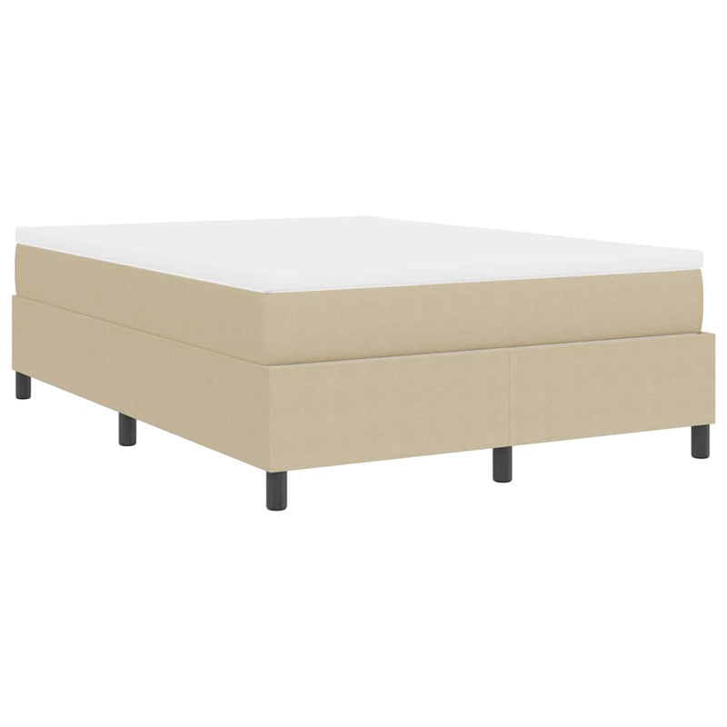 vidaXL Boxrugós ágy Világosszürke és fehér 203 x 140 x 60 cm