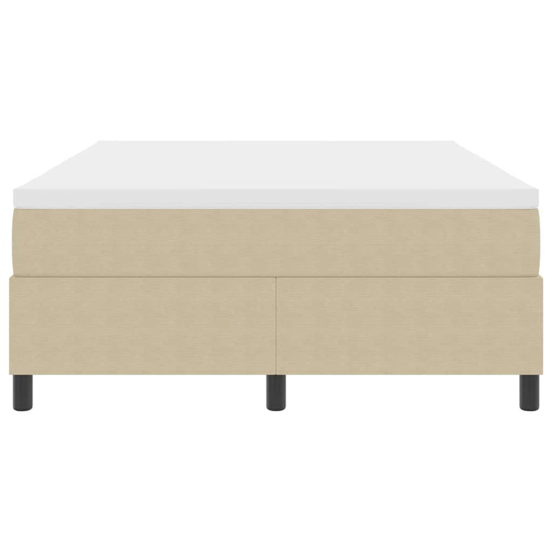 vidaXL Boxrugós ágy Világosszürke és fehér 203 x 140 x 60 cm