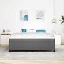vidaXL Boxrugós ágy Világosszürke és fehér 180 x 200 cm
