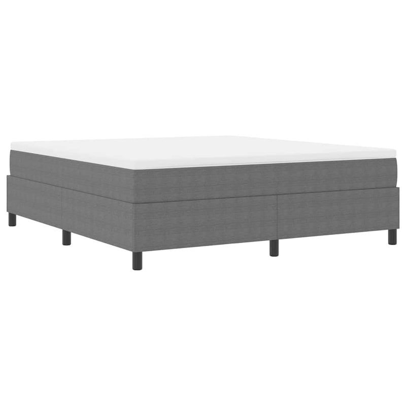 vidaXL Boxrugós ágy Világosszürke és fehér 203 x 180 x 60 cm