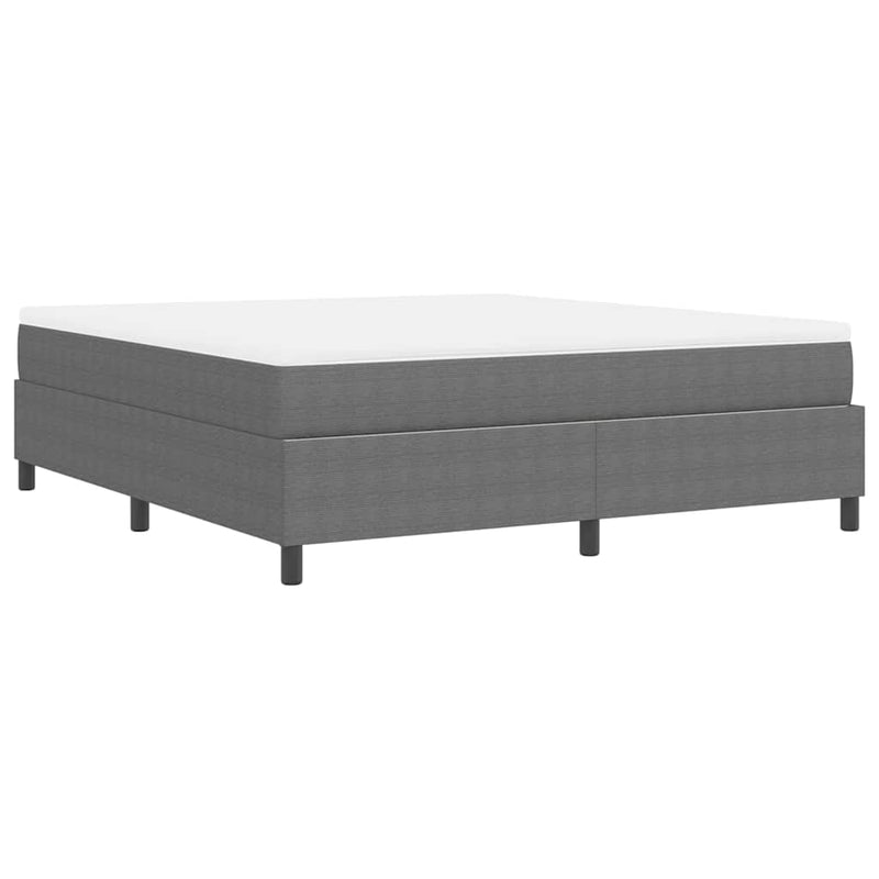 vidaXL Boxrugós ágy Világosszürke és fehér 203 x 180 x 60 cm