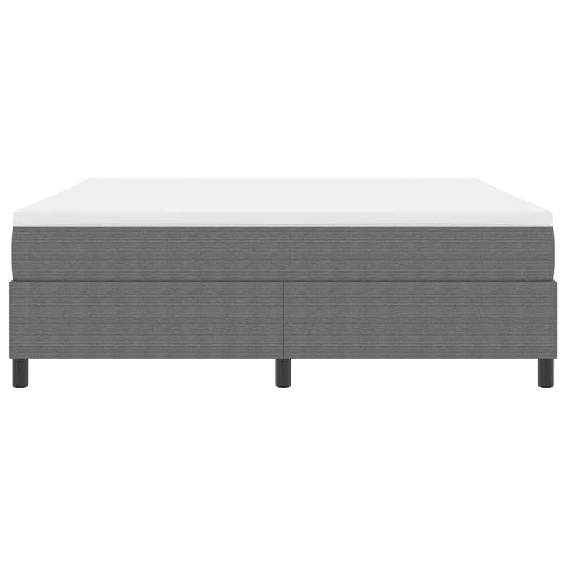 vidaXL Boxrugós ágy Világosszürke és fehér 203 x 180 x 60 cm