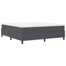 vidaXL Boxrugós ágy Sötétszürke és Fehér 180 x 200 cm Bársonyos szövet