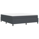 vidaXL Boxrugós ágy Sötétszürke és Fehér 180 x 200 cm Bársonyos szövet