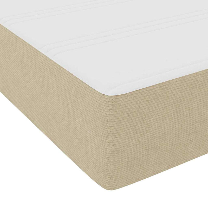 vidaXL Boxrugós ágy Világosszürke és fehér 203 x 180 x 60 cm