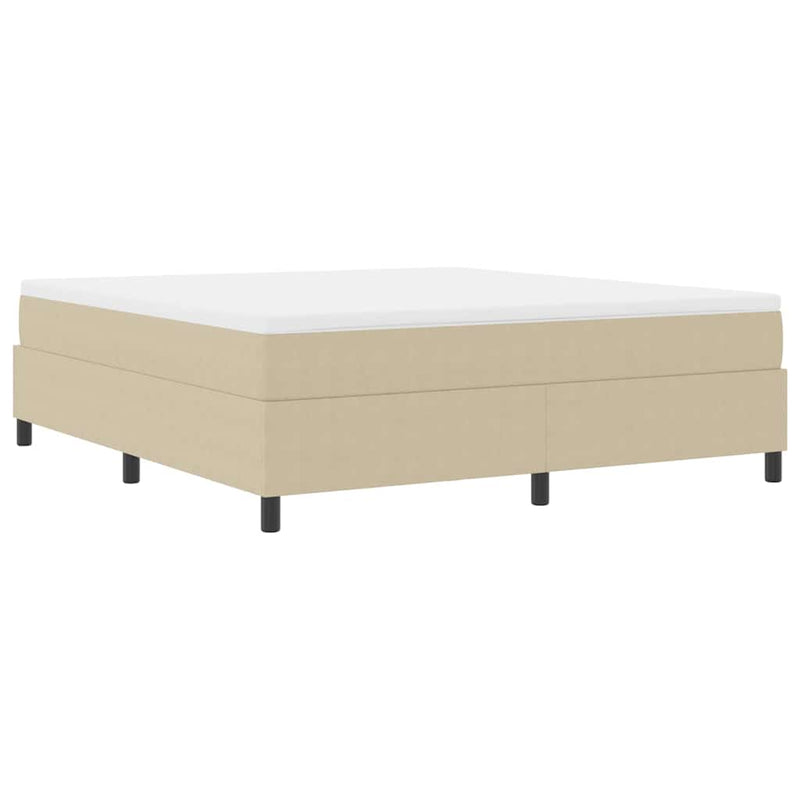 vidaXL Boxrugós ágy Világosszürke és fehér 203 x 180 x 60 cm