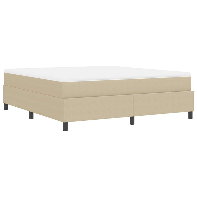vidaXL Boxrugós ágy Világosszürke és fehér 203 x 180 x 60 cm